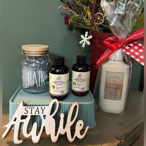 Cozy Gift Basket For Guests Housewarming Stay Awhile ♥️